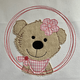 Stickdatei Doodle Girl Teddy Bär Set 817 - Sewando