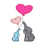 Stickdatei Elefant zwei Varianten,Doodle, Applikation, Aufnäher, Herz, Stickmuster - Sewando