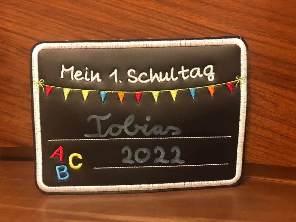 Stickdatei - Schild / Tafel zur Einschulung - Sewando