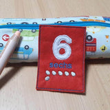 Stickdatei - Zahlenkarten 7 Lernkarten 1-20 - Sewando