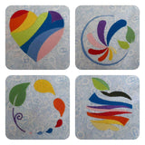 Stickdatei - Rainbow-Mix (10 Dateien) inkl. ITH-Untersetzer - Sewando