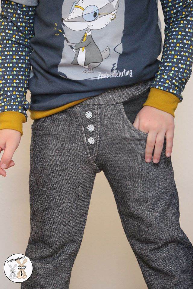 Alldayhose (3 Hosentypen mit verschiedenen Weiten und Figurtypen) für 69cm-140cm Körpergröße - Sewando