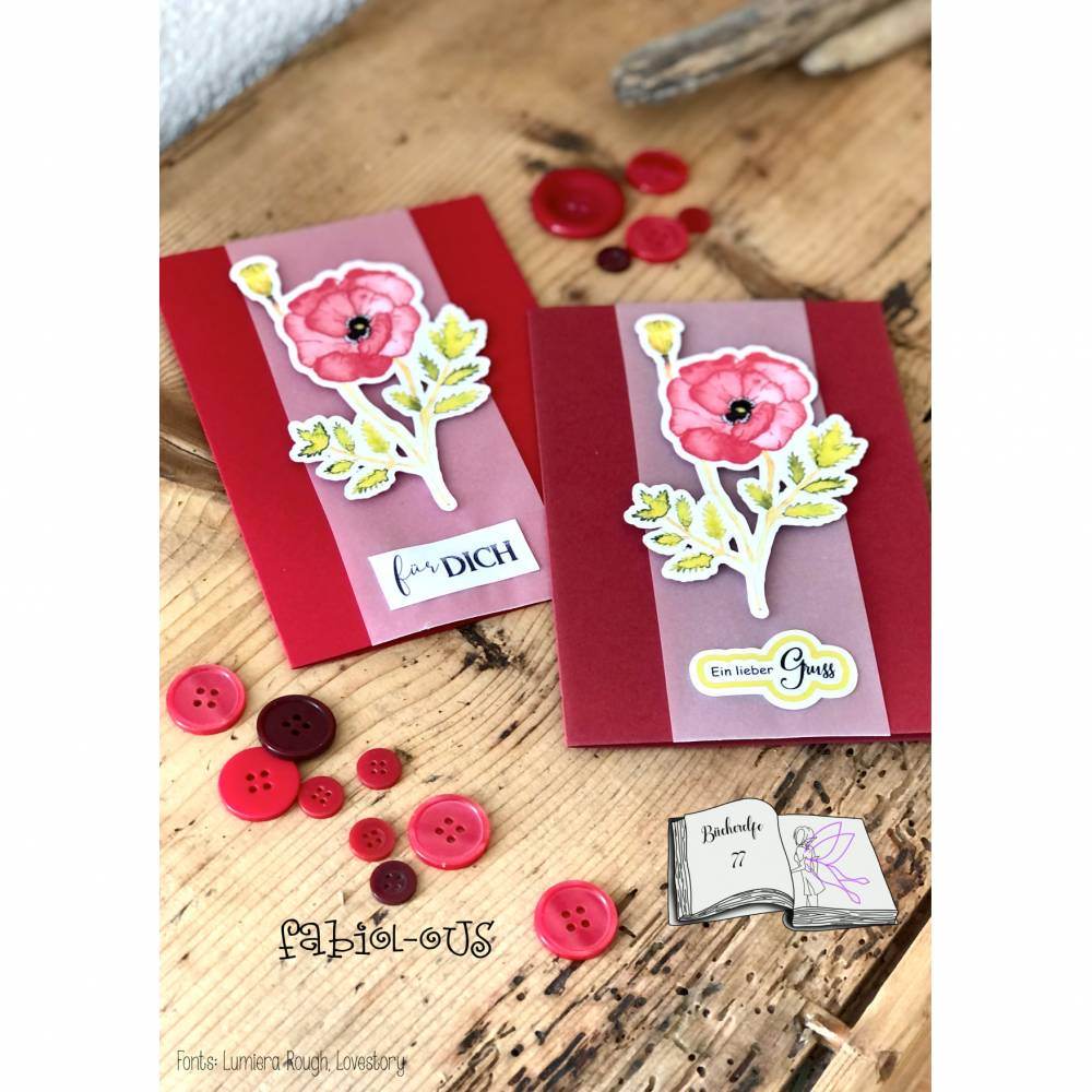 Digiset Mohnblume Plotten, Sublimation, Drucken - Sewando