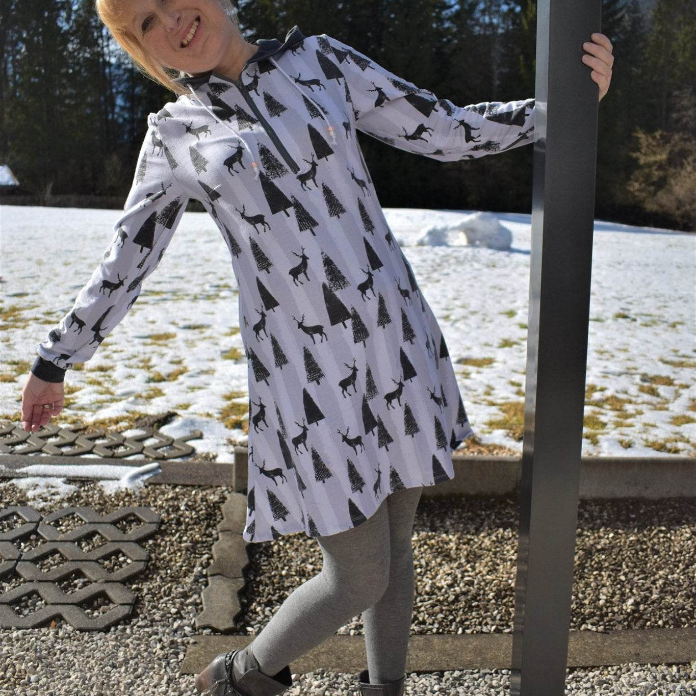 Sweatkleid Aska - Gr 32-64 - Ebook und Nähanleitung - Sewando