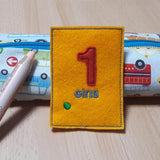 Stickdatei - Zahlenkarten 7 Lernkarten 1-20 - Sewando