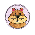 Stickdatei Doodle Button Hamster - Rahmen ab 10 cm x 10 cm, Applikation, Aufnäher, Tier - Sewando