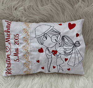 Stickdatei Hochzeit Kissen In the Hoop Set 847 - Sewando