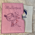 Stickdatei Mutterpass Doodle Mama mit Baby Set 849 - Sewando