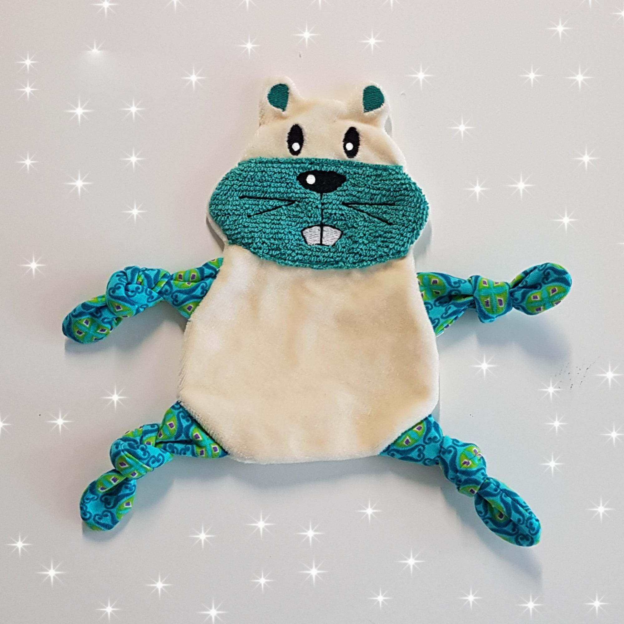 Stickdatei Hamster Kuscheltuch ITH für den Rahmen 16 cm x 26 cm - Sewando