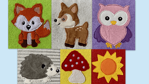Stickdatei Doodle Waldtiere 10x10 Set 853 - Sewando