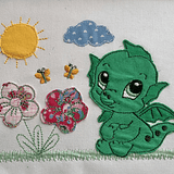 Stickdatei Drache Dino Applikation Set 860 - Sewando
