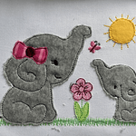 Stickdatei Elefant Applikation Set 860 - Sewando