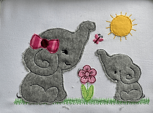 Stickdatei Elefant Applikation Set 860 - Sewando