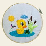 Stickdatei Entchen am Teich Applikation Set 860 - Sewando