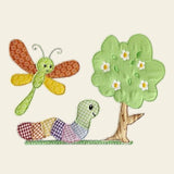 Stickdatei Regenwurm Applikation Set 860 - Sewando
