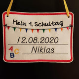 Stickdatei - Schild / Tafel zur Einschulung - Sewando