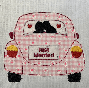 Stickdatei Doodle Hochzeitsauto Set 862 - Sewando