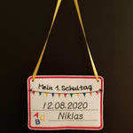 Stickdatei - Schild / Tafel zur Einschulung - Sewando
