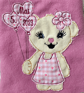 Stickdatei Teddy Girl Doodle Applikation Set 864 - Sewando