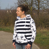 Schnittmuster Sweatjacke Hoodie LUAN Gr. 34-54 : - Sewando