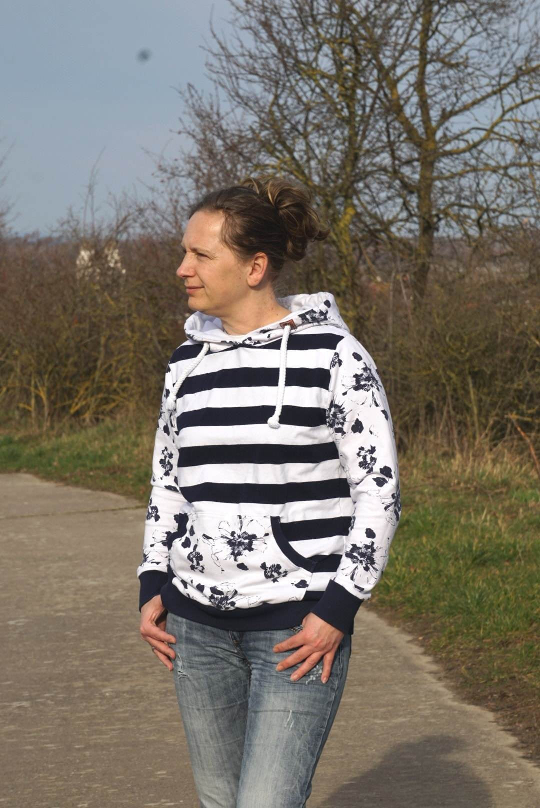 Schnittmuster Sweatjacke Hoodie LUAN Gr. 34-54 : - Sewando
