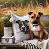 Stickdatei Applikation Staffordshire Bull Terrier "Rachel" - realistisch - FÜR HELLE & DUNKLE STOFFE