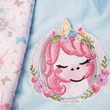 Einhorn Stickdatei, zarter Blumen-Charme für deine Stickmaschine - Sewando