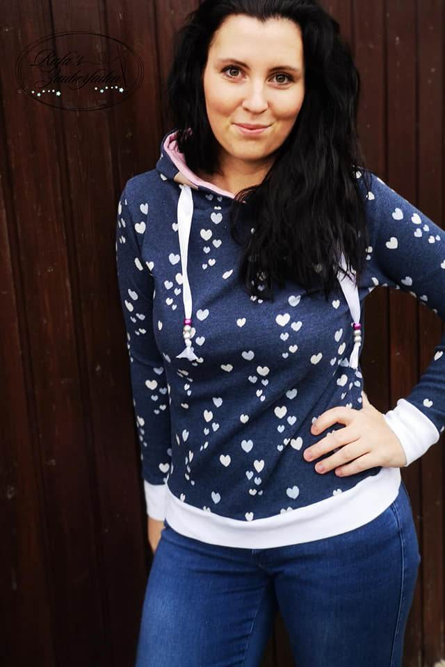 Schnittmuster Sweatjacke Hoodie LUAN Gr. 34-54 : - Sewando