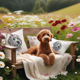 WENIGER STICHE - Stickdatei Golden Doodle  "Chooper" LIGHT - für Helle Stoffe