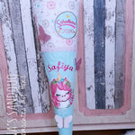 Einhorn Stickdatei, zarter Blumen-Charme für deine Stickmaschine - Sewando