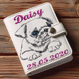 Stickdatei - WENIGER STICHE - Mops "Daisy" - realistisch - FÜR HELLE STOFFE