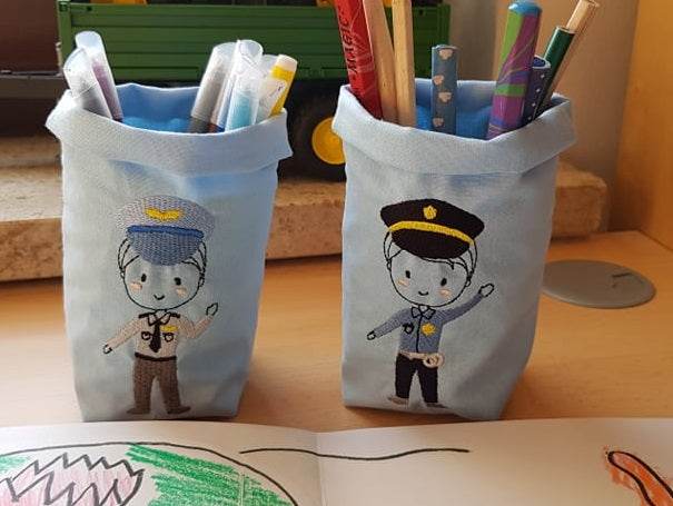 Polizist Stickdatei – der freundliche Gesetzeshüter für deine Stickmaschine - Sewando