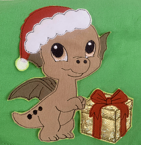 Stickdatei Weihnachten Doodle Applikation Drache Dino Set 899 - Sewando