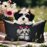 Stickdatei Applikation Shih Tzu "Laila"- realistisch - FÜR HELLE & DUNKLE STOFFE
