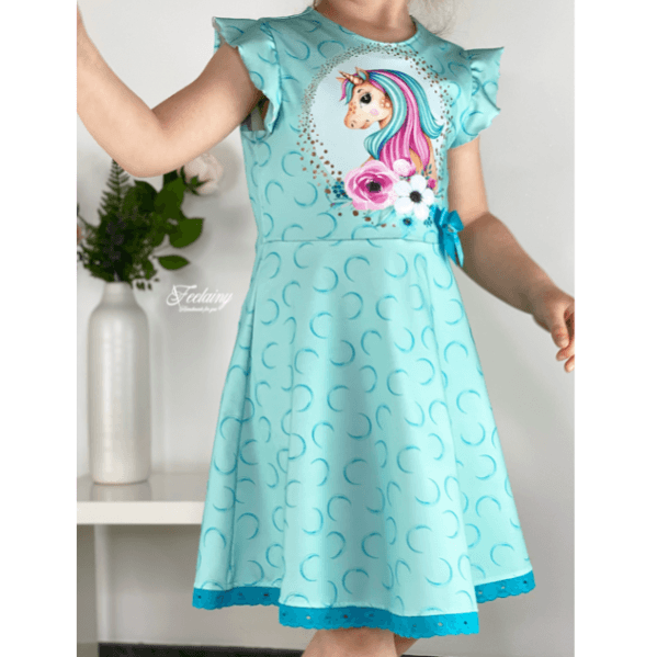 Jerseykleid Lisa nähen – für Mädchen Gr. 80–164 - Sewando