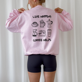 Plotterdatei SVG – Life happens, Coffee helps | Kaffeeliebe Design