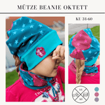 Schnittmuster Pferdeschwanzmütze Mütze und Beanie Oktett für Erwachsene und Kinder - Sewando