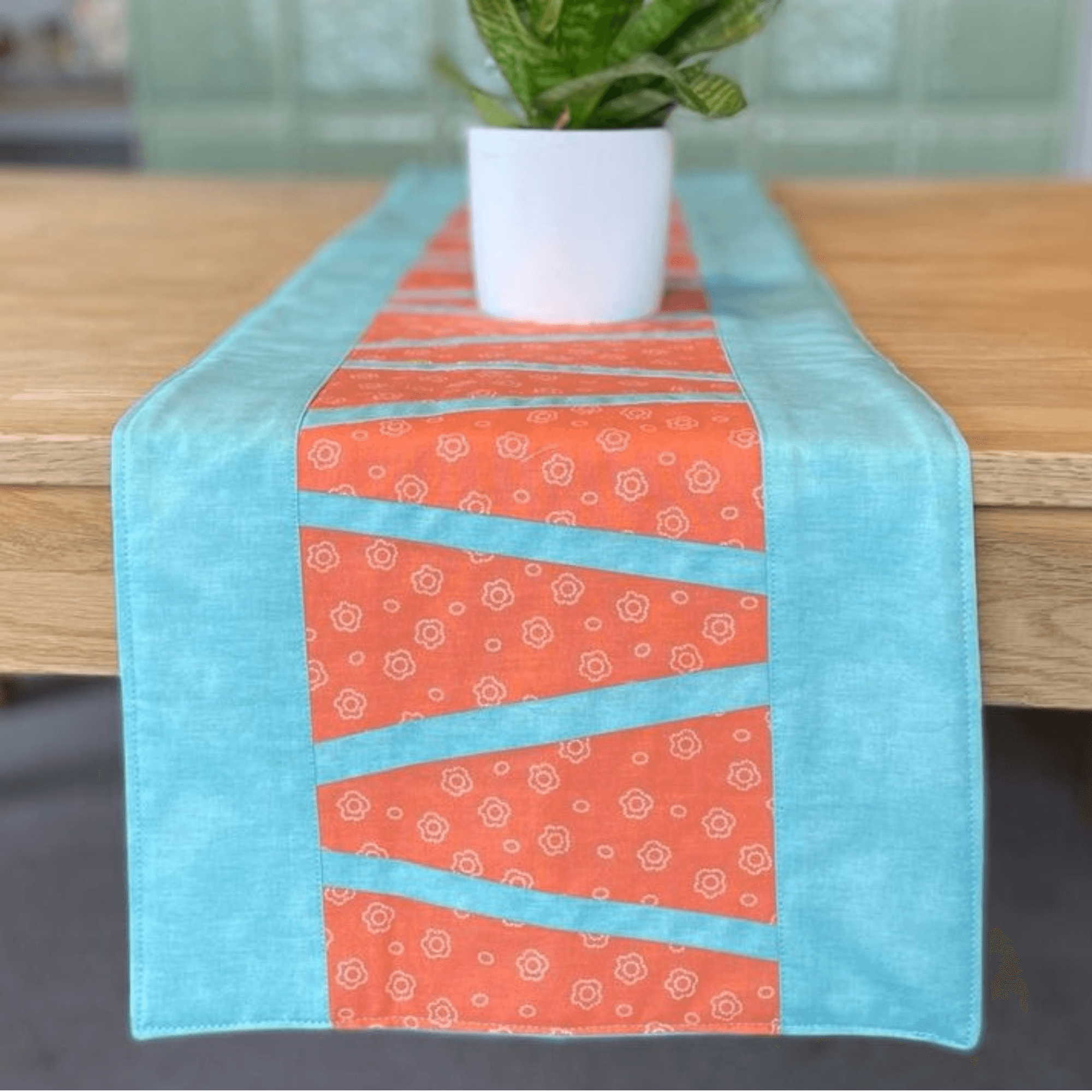 Schnittmuster Patchwork Tischläufer, Kissen Projekt TrapezKünstlerIn - Sewando