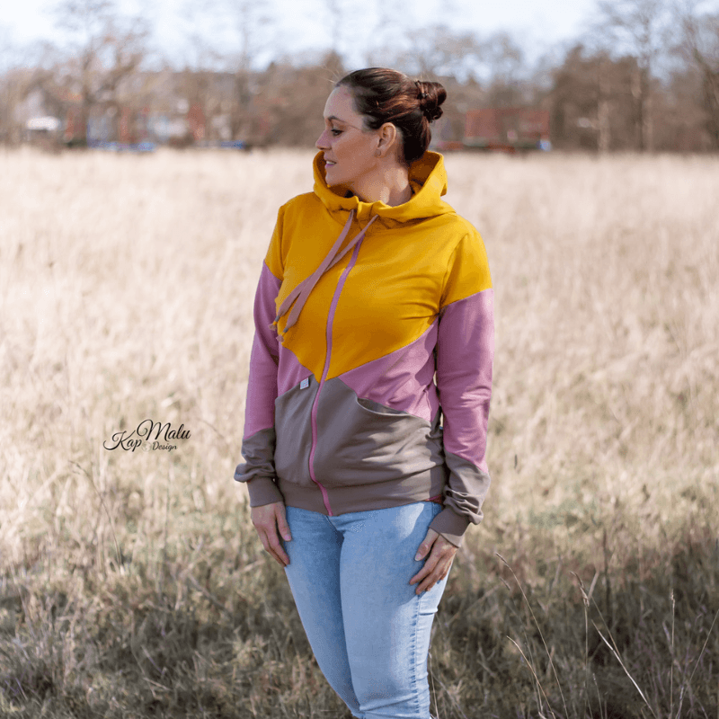 Schnittmuster Sweatjacke Nurika Gr. 32 - 52 - Sewando
