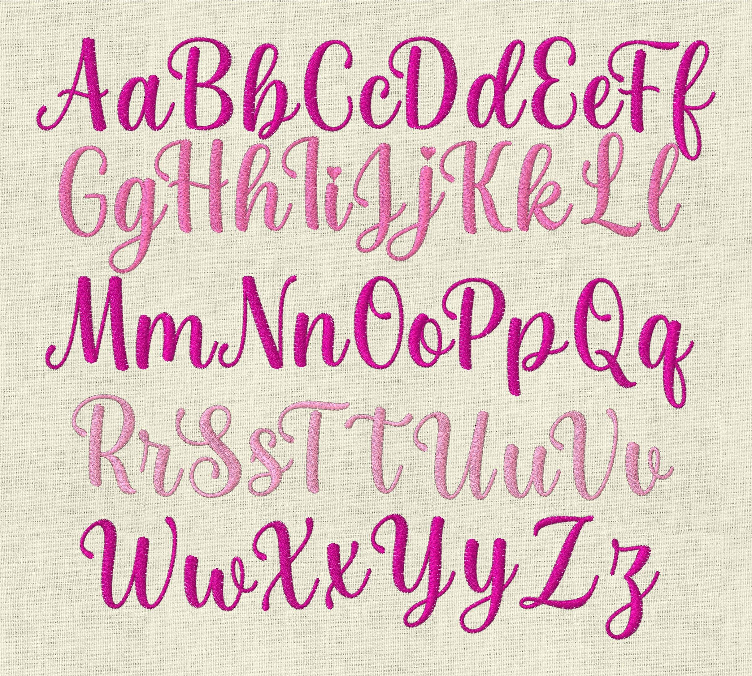Stickdatei 3D Schrift mit Herzen In Love ca. 50mmSet 641 - Sewando