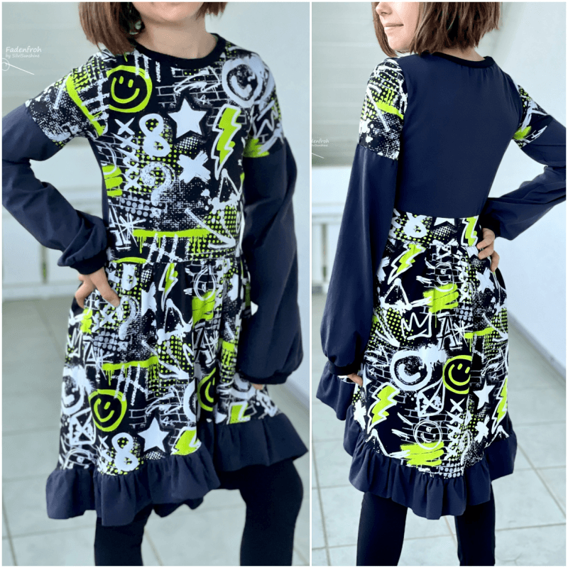 Schnittmuster Annie Tunika/Kurzkleid Gr. 80 bis 152 - Sewando