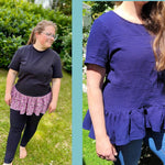 Schnittmuster Damen – Rüschenshirt „Kelda Mom“ (Gr. 32–48) für Jersey, Sweat & Musselin - Sewando