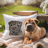 Stickdatei Applikation Shar Pei "Harper" - realistisch - FÜR HELLE & DUNKLE STOFFE