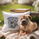 Stickdatei Shar Pei "Harper" - realistisch - FÜR HELLE STOFFE
