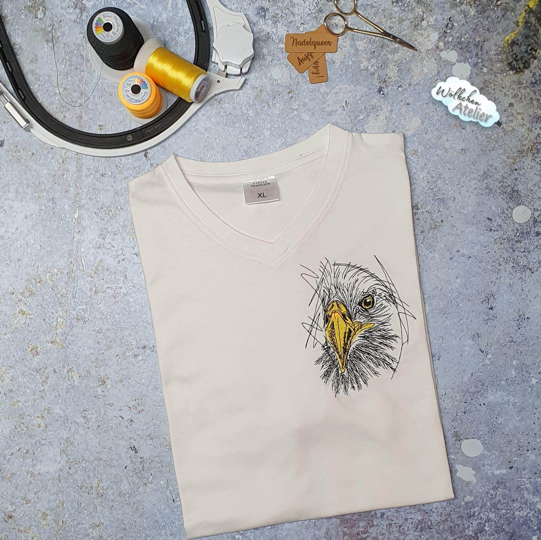 Adler Stickdatei – kraftvolles Motiv für Mut & Charakterstärke - Sewando