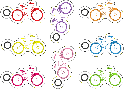 Stickdatei Schlüsselanhänger - Fahrrad & Drahtesel - Sewando