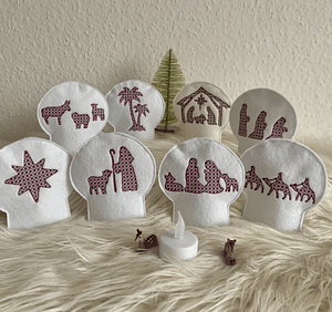 Stickdatei Weihnachten Krippe LED Set 906 - Sewando