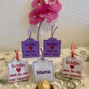 Stickdatei Tischdekoration Schokokugel Set 918 - Sewando