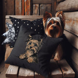 Stickdatei Applikation Yorkshire Terrier "Charly"- realistisch - FÜR HELLE & DUNKLE STOFFE