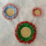 Stickdatei Fransenblume 3D Blumen 3 Größen Set 936 - Sewando